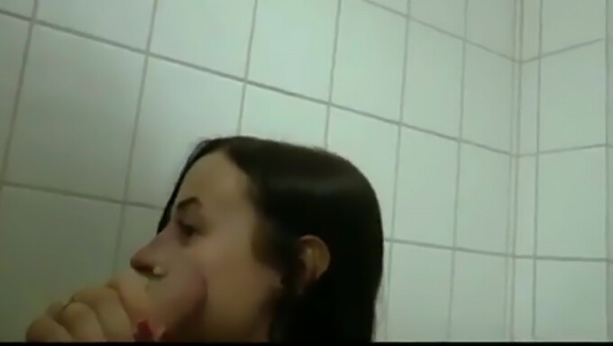 Naughty Babe Gets Fucked In Public Restroom