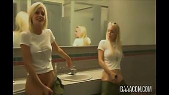 Jesse Jane Ja Riley Steele Esittelevät Suullisia Taitojaan Kolmen Kimpassa.